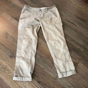Hei Hei Anthropologie Pants Striped Brown 26 EUC